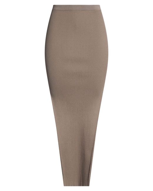 Rick Owens Gray Maxi Skirt Viscose, Polyester, Polyamide, Elastane