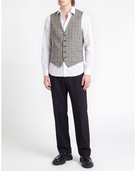 Tagliatore Gray Tailored Vest Virgin Wool for men