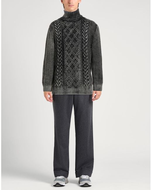 Bob Black Turtleneck Virgin Wool for men