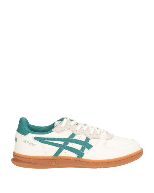 Asics Blue Cream Sneakers Leather