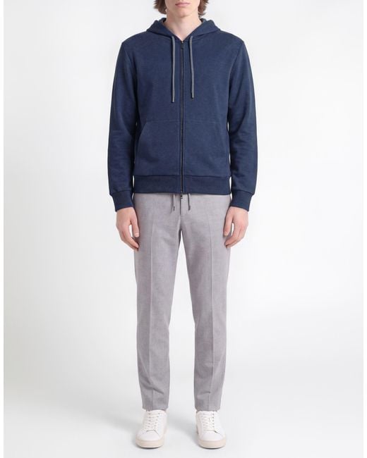 Canali Blue Sweatshirt Cotton, Elastane for men