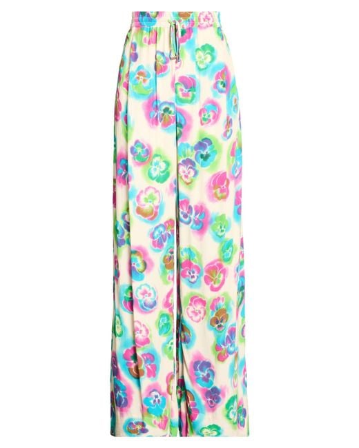 Essentiel Antwerp White Fuchsia Pants Viscose
