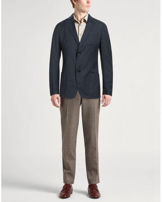 Emporio Armani Blue Midnight Blazer Virgin Wool for men