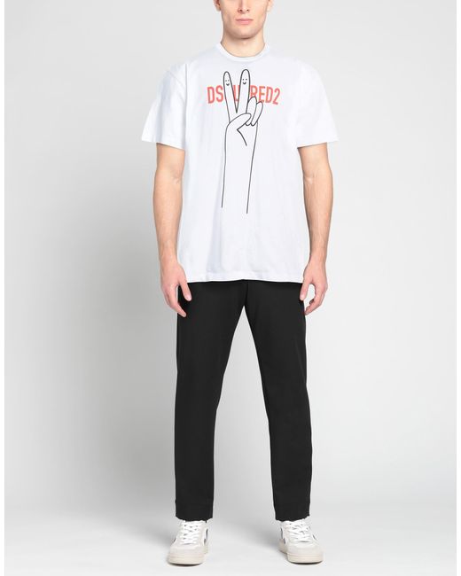 DSquared² White T-shirt for men