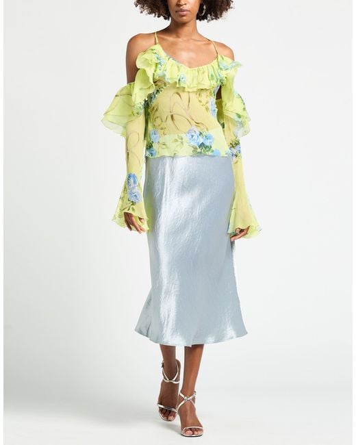 Blumarine Yellow Lime Top Silk