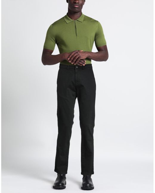 Lyle & Scott Black Pants Cotton, Elastane for men