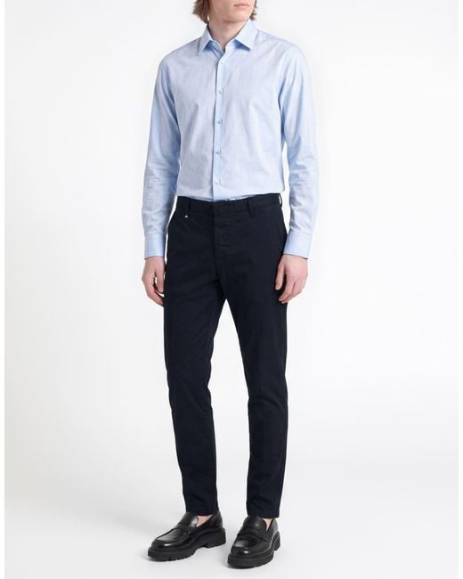 Berna Blue Pants Cotton, Elastane for men