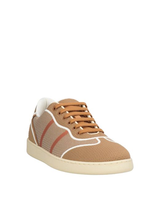 Ferragamo Natural Camel Sneakers Textile Fibers
