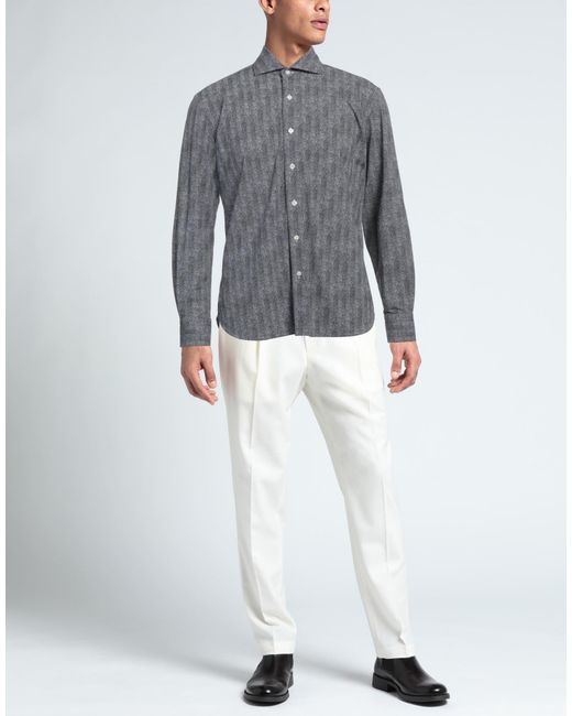 Orian Gray Shirt Polyamide, Elastane for men