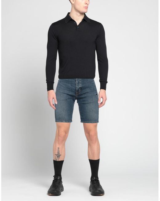 Roy Rogers Blue Denim Shorts for men