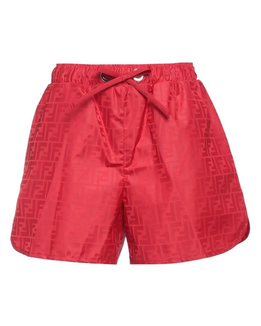 Fendi Red Shorts & Bermuda Shorts