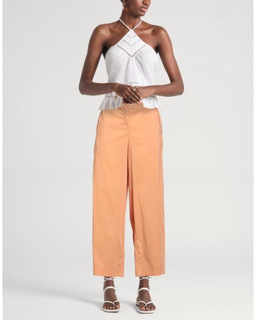 Jijil Orange Pants Cotton, Polyamide, Elastane