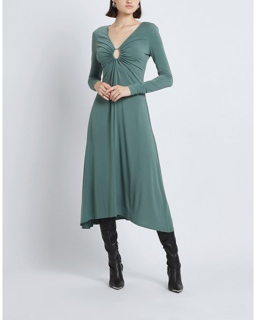 8 by YOOX Green Midi Dress
