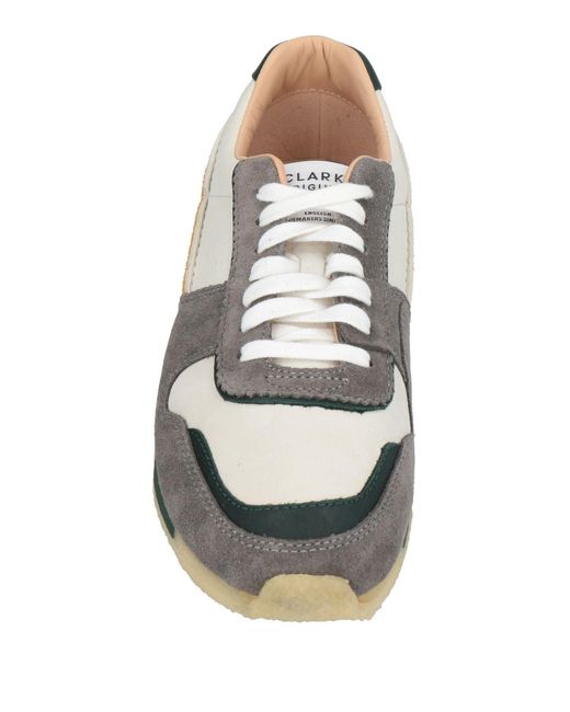 Clarks Gray Sneakers Leather for men