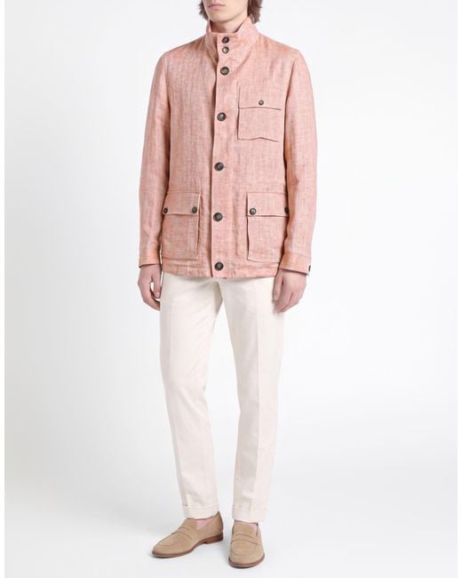 Herno Pink Jacket Linen for men