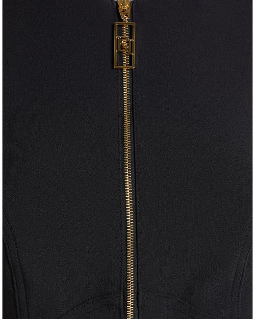 Elisabetta Franchi Black Top Polyester, Elastane