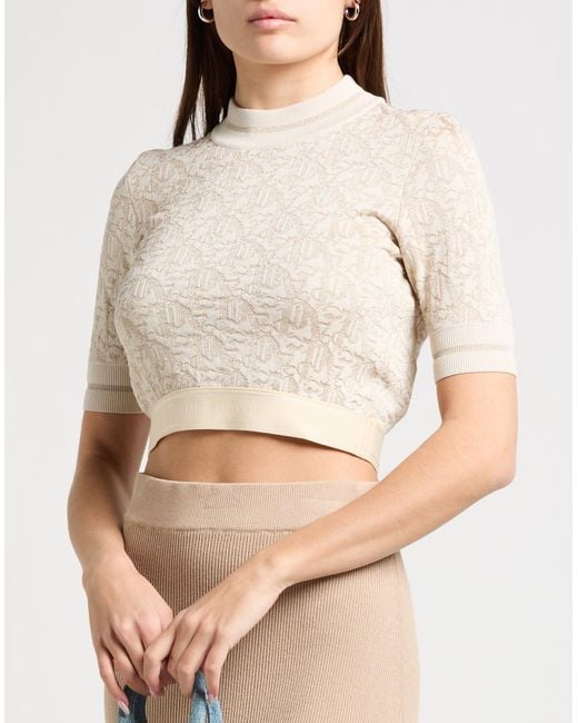 Palm Angels White Sweater Viscose, Polyester, Polyamide, Elastane
