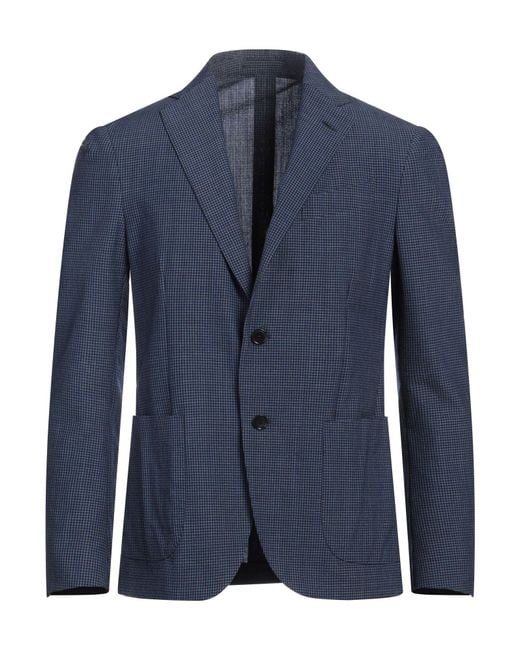 Lardini Blue Blazer Wool, Polyester, Elastane for men