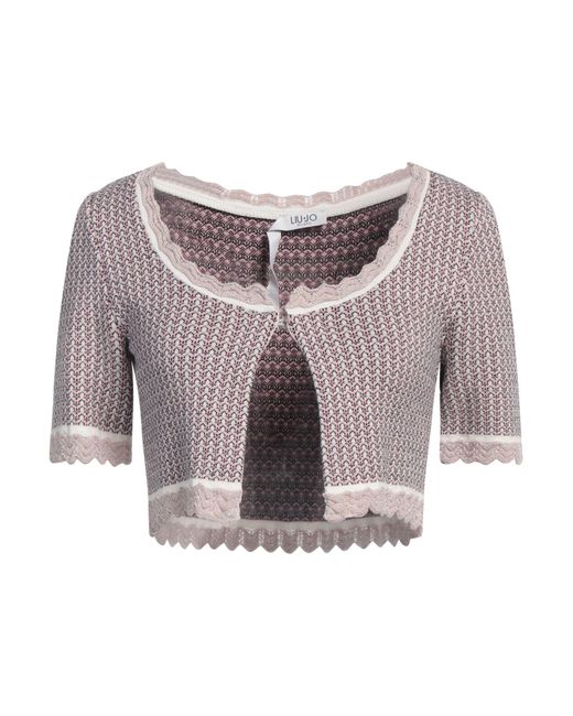 Liu Jo Pink Cardigan Viscose, Polyamide, Metallic Polyester, Polyester