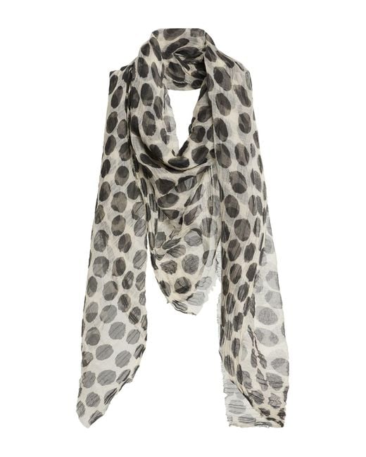 ALESSIA SANTI White Ivory Scarf Cotton