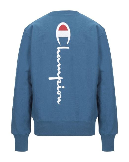Champion Blue Pastel Sweatshirt Cotton for men