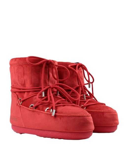 Moon Boot Red Ankle Boots
