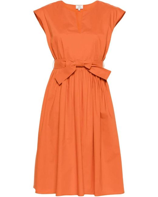 Woolrich Orange Midi-Kleid