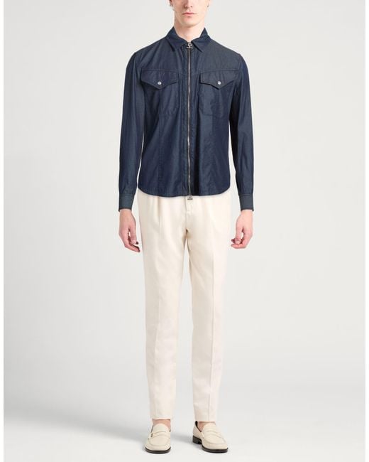 Ferragamo Blue Denim Outerwear Cotton for men