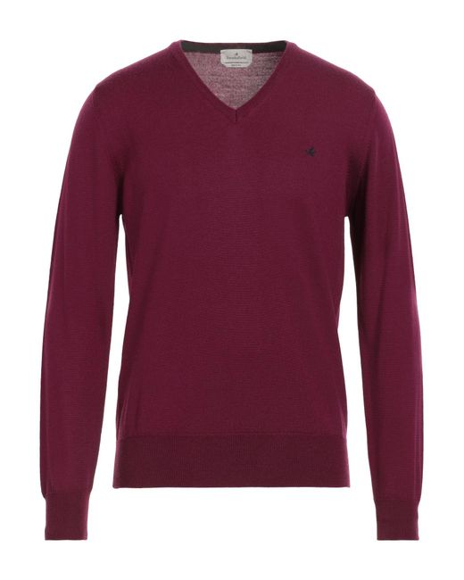Brooksfield Purple Sweater for men