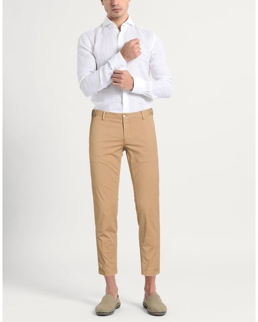 AT.P.CO Natural Camel Pants Cotton, Elastane for men