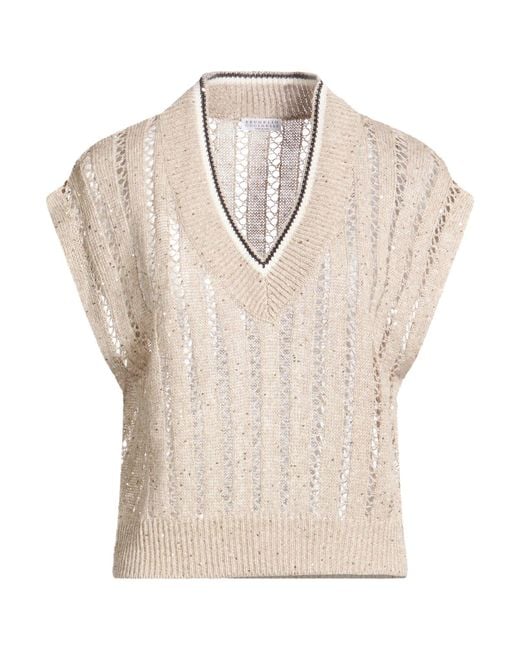 Pullover di Brunello Cucinelli in Natural