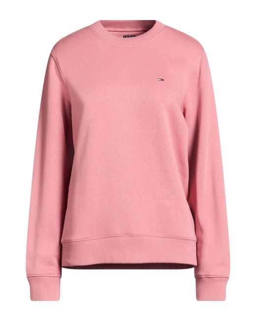 Tommy Hilfiger Pink Sweatshirt Cotton, Polyester