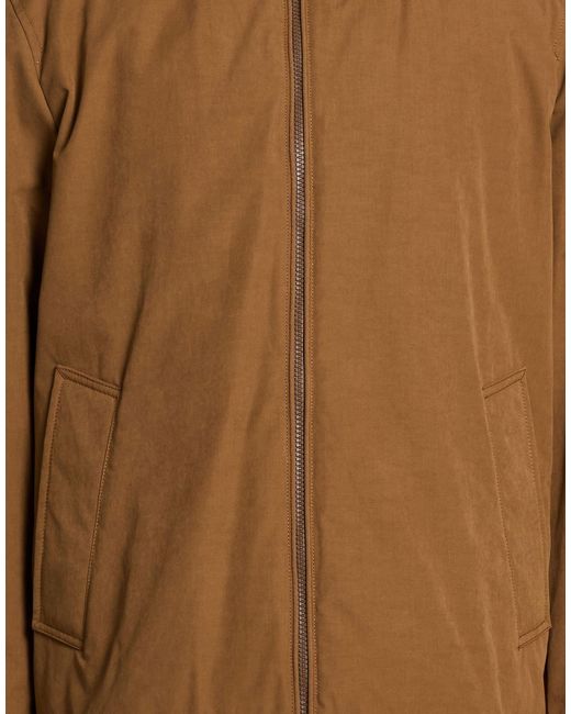 Woolrich Brown Camel Jacket Cotton, Polyester, Polyamide for men