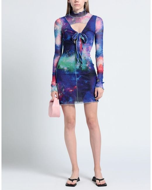 Versace Jeans Couture Blue Mini Dress
