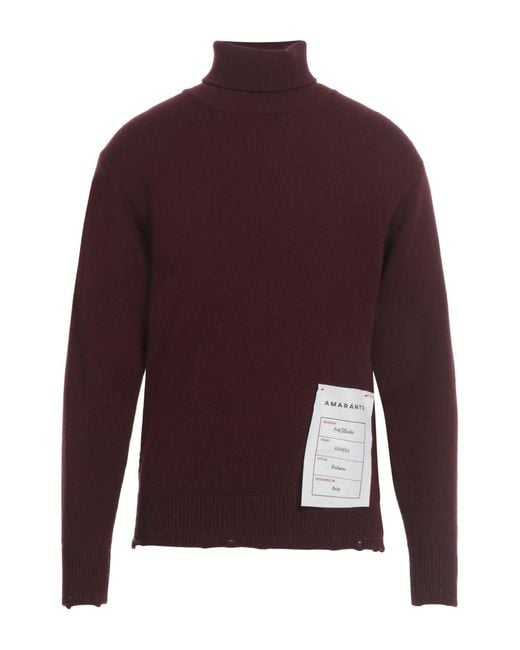 Amaranto Rollkragenpullover in Red für Herren