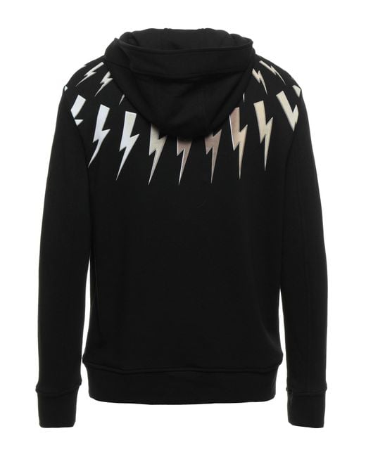 Neil Barrett Black Sweatshirt Cotton, Polyester, Elastane for men