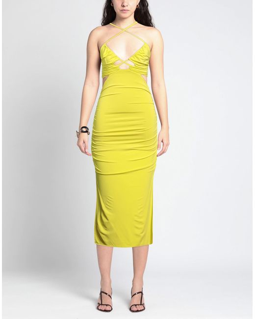 SIMONA CORSELLINI Yellow Midi-Kleid