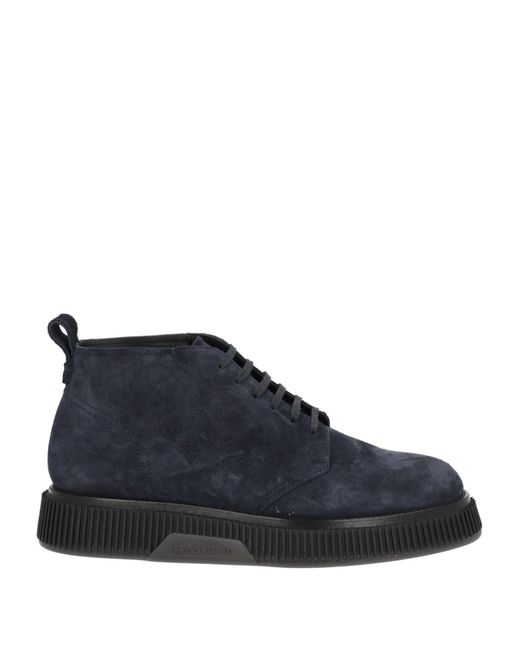 Giorgio Armani Blue Ankle Boots for men