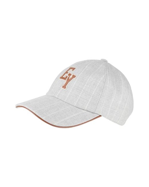 Eleventy White Hat Wool, Calfskin for men