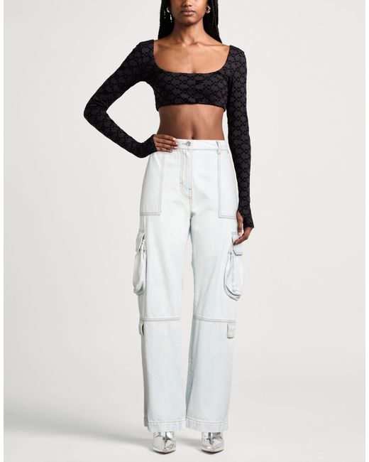 MSGM White Jeans Cotton