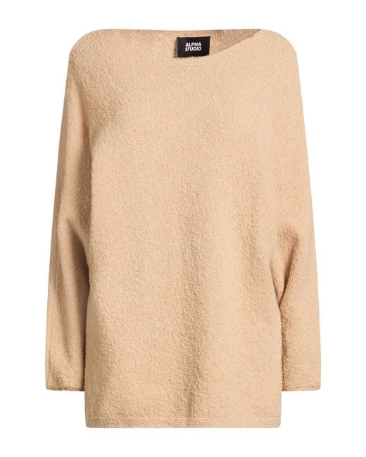 Alpha Studio Natural Camel Sweater Wool, Polyamide