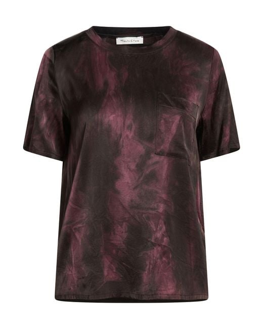 Manila Grace Brown Burgundy Top Viscose, Elastane