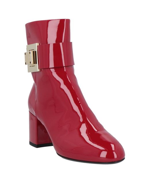 Dolce & Gabbana Red Ankle Boots