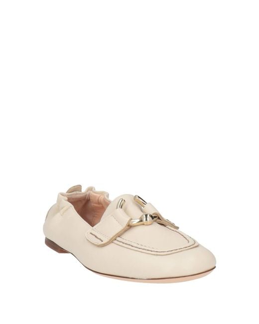 Agl Attilio Giusti Leombruni Natural Ivory Loafers Soft Leather
