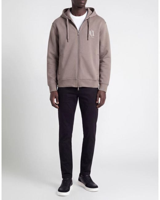 ARMANI EXCHANGE Gray Sweatshirt Cotton, Polyester, Elastane for men