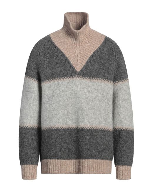 Giorgio Armani Gray Turtleneck Alpaca Wool, Wool, Polyamide for men