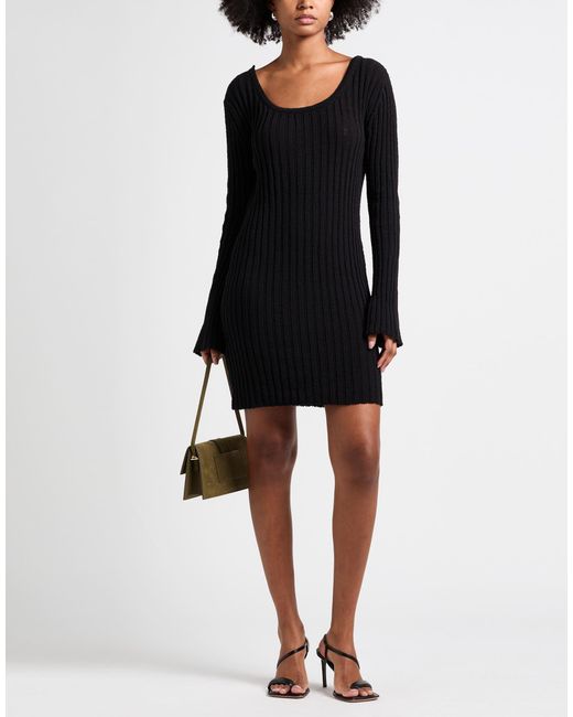 Pinko Black Mini Dress Cotton, Nylon