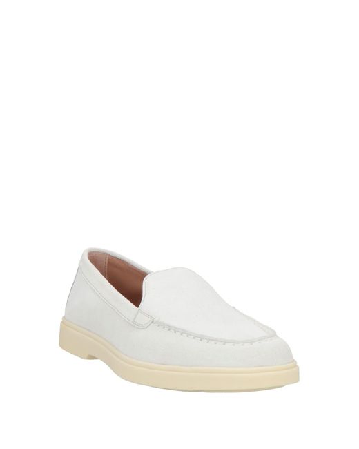 Santoni White Mokassin