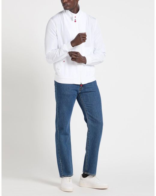 Kiton White Jacket Polyester for men