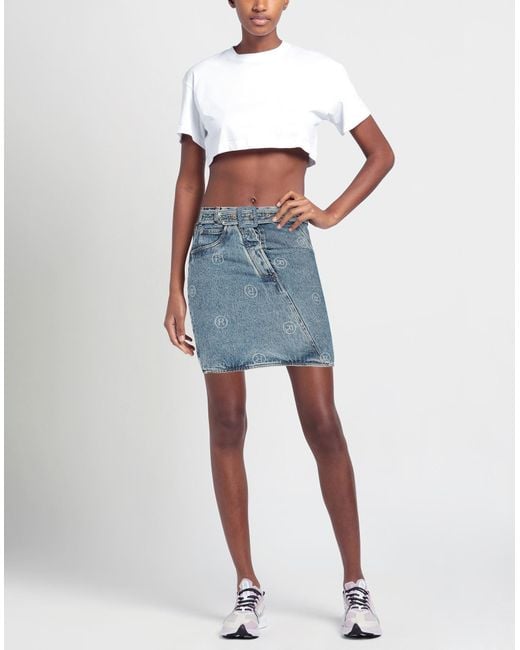Martine Rose Blue Denim Skirt Cotton
